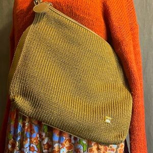 Vintage Tan Knit The Sak purse
